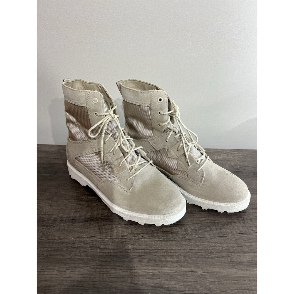 Sorel Caribou OTM Womens Boot 10 Ancient Fossil Chalk Waterproof Lace-Up Boots